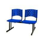 Longarina PLÁSTICA 02 Lugares – Cor AZUL – REALPLAST – 33072