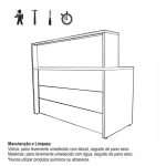 Balcão de Atendimento 1.35×1,13×0,60m – S/ Gavetas MARSALA/PRETO – 63083 - Imagem 4