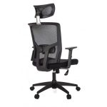 Poltrona Presidente Tela ANM-312P – C/ Encosto de Cabeça – Cor Preto – Pollo Móveis – 32981 - Imagem 6