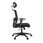Poltrona Presidente Tela ANM-312P – C/ Encosto de Cabeça – Cor Preto – Pollo Móveis – 32981 - Imagem 5