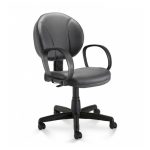 Cadeira Executiva PLUS COSTURADA c/ Braço Corsa – CORINO – COR PRETO – PLAXMETAL – 32978 - Imagem 2