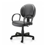 Cadeira Executiva PLUS COSTURADA c/ Braço Corsa – CORINO – COR PRETO – PLAXMETAL – 32978 - Imagem 4