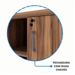 Armário Baixo GOLD Credenza ESPECIAL – 1,60×0,72×0,45m  NOGALSEVILHA / PRETO – 23502 - Imagem 2