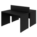 Mesa Dupla para Escritório 1,20×1,35mm – S/ Gavetas – PRETO/PRETO – 26070