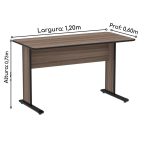 Mesa Escritório 1,20×0,60m s/ gavetas – MAXXI – Cor Walnut 44095 - Imagem 2