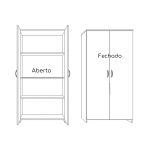 Armário Alto Fechado com 02 Portas – 1,59X0,80X0,42m –  AZUL/CZ – 44102 - Imagem 3