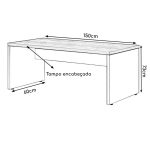 Kit Mesa 1,50×0,60 + Cadeira ergonômica Back system c/ Braço regulável 22478 - Imagem 5