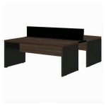 Estação de Trabalho Dupla 1,20×1,35m 02 Lugares c/ Gavetas c/ ponto de tomada MARSALA/PRETO – 63090 - Imagem 4