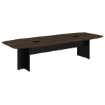 Mesa de Reunião Diretoria ABAULADA – 3,20×1,20m MARSALA/PRETO  – 21017