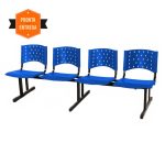 Longarina PLÁSTICA 04 Lugares – Cor Azul – REALPLAST – 33008 - Imagem 2