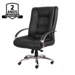 Cadeira Presidente ULTRA Giratória Cromada – ENJOY – Cor Preto – 32961 - Imagem 4