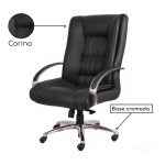 Cadeira Presidente ULTRA Giratória Cromada – ENJOY – Cor Preto – 32961 - Imagem 2
