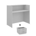 Balcão de Atendimento 1,20×0,60m- c/ Gavetas Cor Branco – 63094