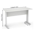Mesa Escritório 1,20×0,60m – Com Gavetas –  MAXXI – CINZA/CINZA – 53084 - Imagem 2