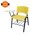 Cadeira Universitária Plástica com Prancheta MDF – COR AMARELO – REALPLAST – 32016 - Imagem 3
