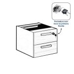 Mesa em L com PÉ QUADRO – (Mesa 1,70m + Mesa Auxiliar) – C/ Gavetas MARSALA/PRETO – 25479 - Imagem 2