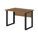 Mesa Escritório PÉ QUADRO – 1,20×0,60m – S/ Gavetas – NOGAL SEVILHA/PRETO – 24469 - Imagem 3
