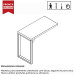 Mesa AUXILIAR SIMPLES PÉ QUADRO 0,90m NOGAL SEVILHA / PRETO – 24419 - Imagem 2