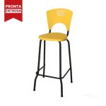 KIT 05 Banquetas Fixa Alta Piacere – Cor Amarelo – 34109 - Imagem 4