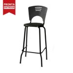 KIT 10 Banquetas Fixa Alta Piacere – Cor Preto – 34111 - Imagem 5
