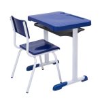 Kit Escolar Individual  AZUL – (Mesa e Cadeira) – JUVENIL 06 a 09 Anos – REALPLAST – 40999 - Imagem 3