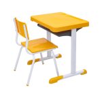 Kit Escolar Individual  – (Mesa e Cadeira) – JUVENIL 06 a 09 Anos COR AMARELO – REALPLAST – 41083 - Imagem 3