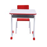 Kit Escolar Individual VERMELHO – (Mesa e Cadeira) – INFANTIL – MADEIRA – COR VERMELHO – REALPLAST – 40086 - Imagem 3