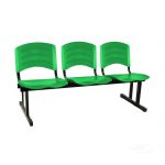 Kit 10 Cadeiras Longarinas PLÁSTICAS 03 Lugares – Cor Verde – REALPLAST – 33066 - Imagem 5