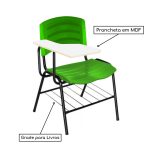 Cadeira Universitária Plástica com Prancheta MDF – COR VERDE – MOGIMAX – 34018 - Imagem 2