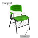 Cadeira Universitária Plástica com Prancheta MDF – COR VERDE – MOGIMAX – 34018 - Imagem 3