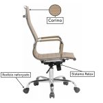 Cadeira Presidente Charles Eames Esteirinha Fendi – Pollo Móveis – 32897 - Imagem 3