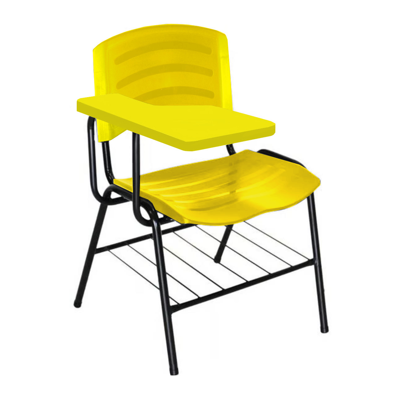 15181839355_amarelo.jpg Cadeira Universitária Plástica com Prancheta PLÁSTICA – COR AMARELO – MOGIMAX – 34025 - Imagem 1