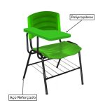 Cadeira Universitária Plástica com Prancheta PLÁSTICA – COR VERDE – MOGIMAX – 34024 - Imagem 3