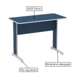 Mesa Escritório 1,50×0,60m s/ Gavetas – MAXXI – Cor Azul 44086 - Imagem 4