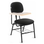Carteira Universitária Secretária Estofada c/ Grade – Corino Preto – MARTIFLEX – 32045