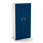 Armário Alto Fechado com 02 Portas – 1,59X0,80X0,42m –  AZUL/CZ – 44102