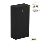 Armário Alto Fechado com 02 Portas – 1,59X0,80X0,42m – JOB  – COR PRETO – 45107 - Imagem 2