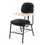 Carteira Universitária Secretária Estofada (CANHOTO) c/ Grade – Corino Preto – MARTIFLEX- 32047