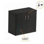 Armário Baixo com 02 Portas – 0,80×0,42×0,75m –  JOB  – Cor PRETO – 41207 - Imagem 3