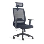 Cadeira Escritório Presidente Tela Berlim – Cor Preto – Pollo Móveis – 30050