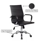 Cadeira DIRETOR Charles Eames Esteirinha – PRETO – Pollo Móveis – 32887 - Imagem 3