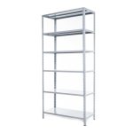 Estante de Aço com 06 Bandejas 30 cm (22/18) – 1,98×0,92×0,30m – Cinza – SA – 16015