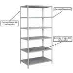 Estante de Aço com 06 Bandejas 60 cm (22/18) – 1,98×0,92×0,60m – Cinza – SA – 16016 - Imagem 2