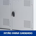 Armário Roupeiro de Aço c/ 10 Portas PEQUENAS – 1,95×0,62×0,40m – SA – CZ/CZ – 14010 - Imagem 4