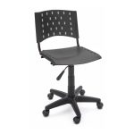 Cadeira de Escritório Giratória PLÁSTICA – REALPLAST COR PRETO – 31300