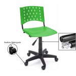 Cadeira de Escritório Giratória PLÁSTICA – REALPLAST – COR VERDE – 31301 - Imagem 2