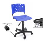 Cadeira de Escritório Giratória PLÁSTICA – REALPLAST – COR AZUL – 31302 - Imagem 2