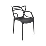 Cadeira Interlocutor ALLEGRA para Escritório ou Jantar – Polipropileno – Cor Preto – 48005