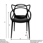 Cadeira Interlocutor ALLEGRA para Escritório ou Jantar – Polipropileno – Cor Preto – 48005 - Imagem 4