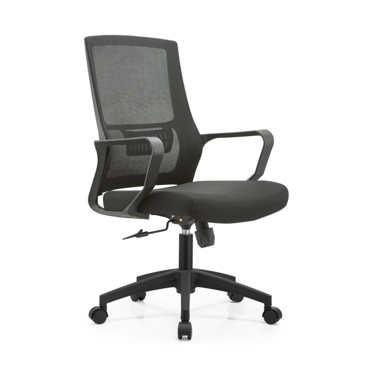 15239779196_1.jpg Cadeira de Escritório Presidente tela ALTEN Giratória – Cor Preto – 30062 - Imagem 1